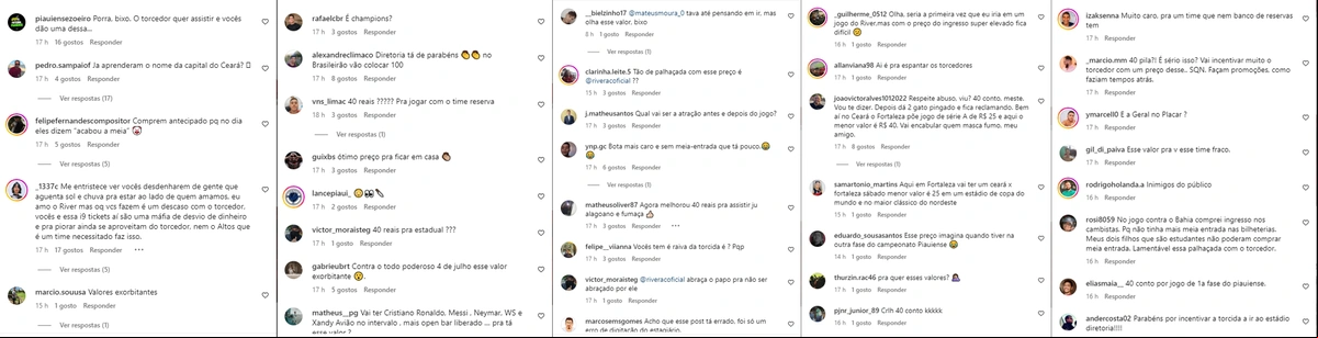 Torcedores do River reclamam dos valores do ingressos para jogo contra o 4 de Julho