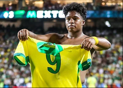 Endrick marcou o gol da vitória brasileira