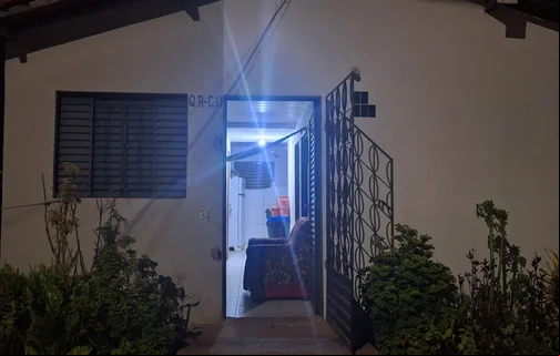 Casa onde aconteceu o tiroteio em Demerval Lobão
