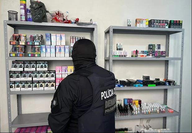 Local onde os cigarros eletrônicos foram apreendidos