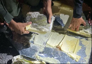 Pasta base de cocaína apreendida no Ceará