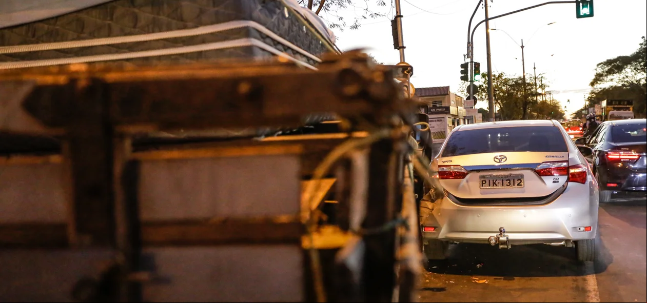 Caminhão teve problemas no freio